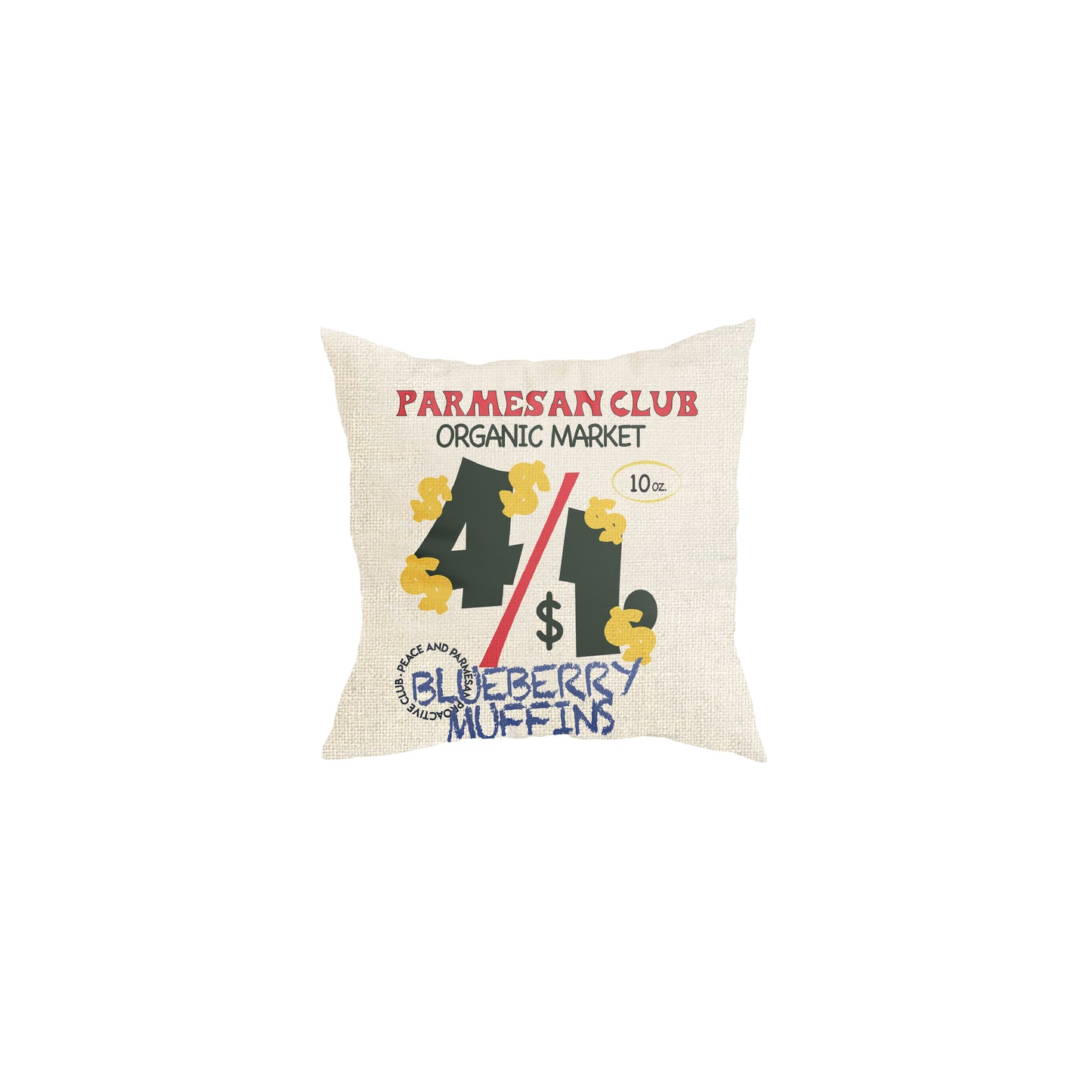 Parmesan Organic Market Throw Pillow