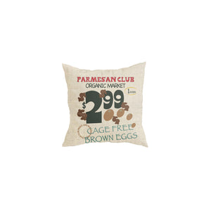 Parmesan Organic Market Throw Pillow